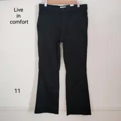 Live in comfort 綿 カジュアルパンツ L 無地 シンプル