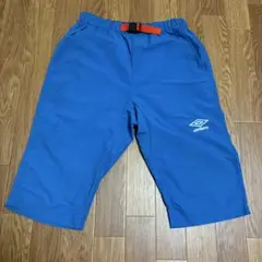 umbro 青 ハーフパンツ ベルト付き　L