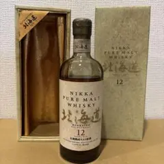 の*ち様 【古酒　未開栓】ニッカピュアモルトウイスキー北海道 (金文字) 12年 NIKKA ピュアモルトウイスキー 12年 北海道 金文字 ウイスキー