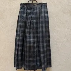 【Amwrire】　美品　ロングプリーツスカート　タータンチェック　ウエストゴム