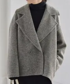 【美品】quaranciel: スライバー コクーン ショート ジャケットコート