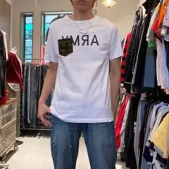 BEAMS M ARMY カモフラポケット ミリタリーy2kアーカイブ Tシャツ