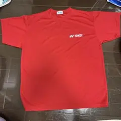 YONEX 赤 Tシャツ ロゴ入り