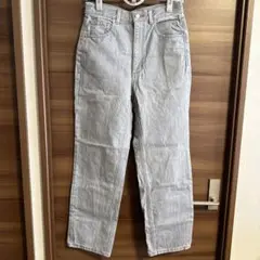 GU ハイウエストストレートジーンズ グレー Mサイズ