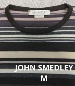 JOHN SMEDLEY　ジョンスメドレー　マルチボーダー　ウールニット　M
