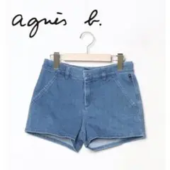 アニエスベー　agnes b. 　デニムショートパンツ　36　ブルー　デニム