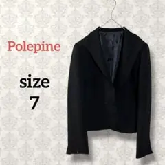Polepine【7】テーラードジャケット 冠婚葬祭 シングルボタン ブラック