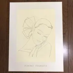 鶴田一郎　直筆サイン『風のミューズ』リトグラフ 0907E 鶴田一郎 直筆サイン『風のミューズ』リトグラフ 0907E 版画