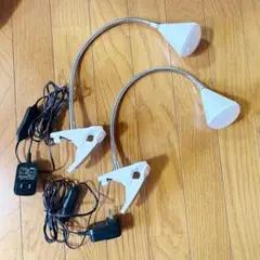 最終値下げ！ 美品 オーム電機 クリップライト 白 2個セット