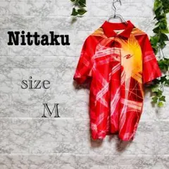 【i1】【Nittaku】卓球ウェア レッド　【M】 スポーツ　半袖　美品