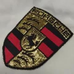 ポルシェ エンブレム刺繍ワッペン75mm x 60mm