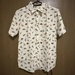 POWER TO THE PEOPLE恐竜柄シャツ