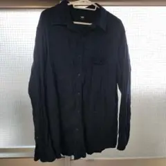 ネイビー 長袖シャツ XLサイズ