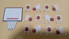 バスケットボール★白★色紙・寄せ書き用シール12枚セット★卒業　引退　アルバム
