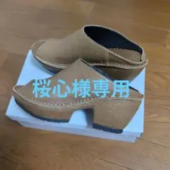 ヒナデイグリーン　レザーサンダル　ベージュ　LLサイズ