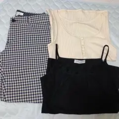 レディース服3点セット　スキニーパンツ　インナートップス