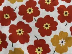 生地・花柄・オレンジ