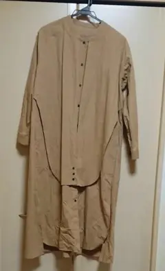 my clozette ロングシャツワンピース ベージュ
