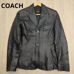 COACH コーチ レザー ジャケット 黒 S M アウター レディース 本革