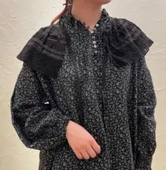 24AW nest Robe Linen Vintage Floral ブラウス
