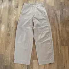 UNIQLO U ベージュ チノ カーブワイドパンツ 61cm