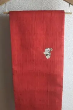 着物帯 朱色