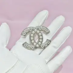 218 ヴィンテージシャネルCHANELボタンブローチ