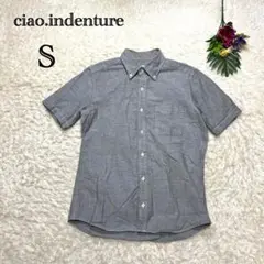 チャオインデンチャー　メンズ　半袖シャツ　日本製　ボタンダウン　ビジネス　S