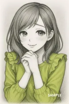 美少女イラスト 愛瑠シリーズ 恋する予感の微笑み No.52
