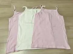 未使用　ユニクロ　160 キャミソール 3枚　綿100％　肌着　インナー　シャツ