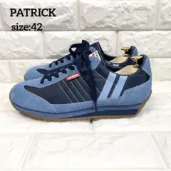美品✨PATRICK パトリック マラソン ローカットスニーカー ブルー 42