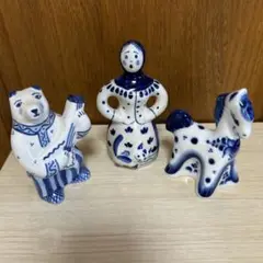 GZHELグジェリ陶器　電車 ロシア ファッション グジェリ 民芸品 陶器 サラファン
