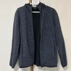 UNIQLO ユニクロ　ドライストレッチフルジップパーカ　ダークグレー　Sサイズ