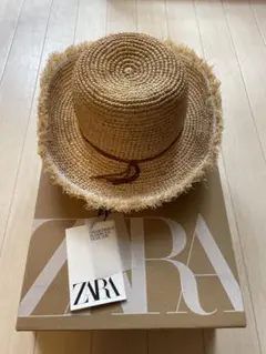 ZARA ラフィアハット麦わら帽子 ハット