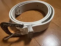 男女兼用　ウエスタンベルト(ホワイト)