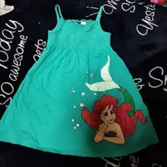 H&M アリエル プリント ノースリーブワンピース
