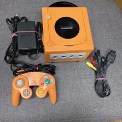 【読み込み良好】任天堂 ゲームキューブ オレンジ 本体 おまけ純正コントローラー
