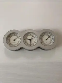 3連　時計・温度・湿度計