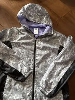 アディダス M　レディース　ウインドブレーカー　パーカー ライトグレー系