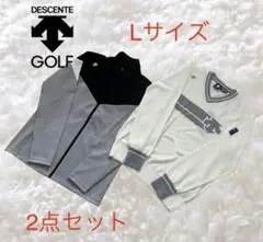 2点セット Lサイズ デサントゴルフ ポロシャツ ニット 長袖