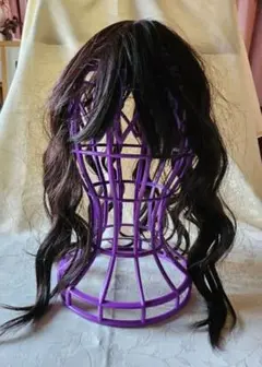 ダークブラウン ロングウェーブウィッグ　ヘアピース