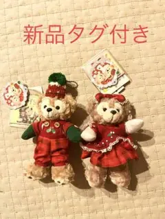 2013・ダッフィー/シェリーメイ/ぬいぐるみ・バッジ/クリスマス ぬいば