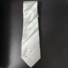 シルバー ストライプ ネクタイ シルク100% ISTIMAGE 礼服