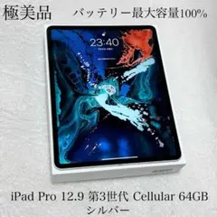 極美品　バッテリー容量100%　iPad Pro 12.9 第3世代 64GB