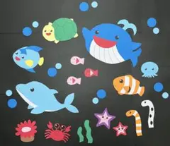 海のいきもの！壁面飾り！（本日最終日！セール中です）