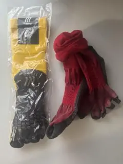タビオソックス 黄色(未使用)赤(中古)セット 27～29cm