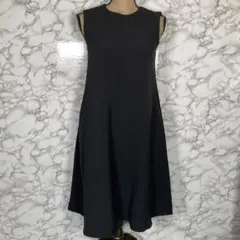 UNIQLO/ドーレプAラインフレアワンピース ノースリーブ黒【Sサイズ】