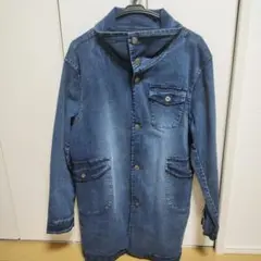 新品タグ付きデニムロング丈ジャケット アメカジ