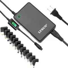【海外出張旅行に!】超薄型汎用電源ノートパソコン交換用電源 ACアダプター