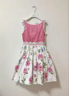 モナリザ♡monnalisa♡フラワースパンコールワンピース♡140